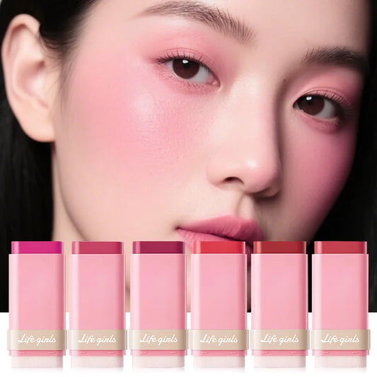 Life Girls Peach air multi purpose blusher stick,Natural and comfortable to wear, with a natural makeup effect. Highlighting blu