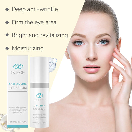 Firming Eye Serum Anti-Wrinkle Fine Lines Smooth Nourish Massage Enhance Elasticity Lightweight Moisturizing Eyes Area Skin Care