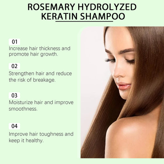 Rosemary Shampoo Soothing Scalp Anti Dandruff Refreshing Fluffy Repair Split Ends Plant Oil Control Nourishment Hair Shampoo