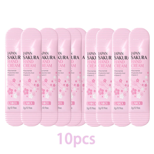 LAIKOU Cherry Blossom Hand Cream Moisturizing Nourishing Brightening Hydrating Hand Lotion Creams Intensive Repair Hand Balm