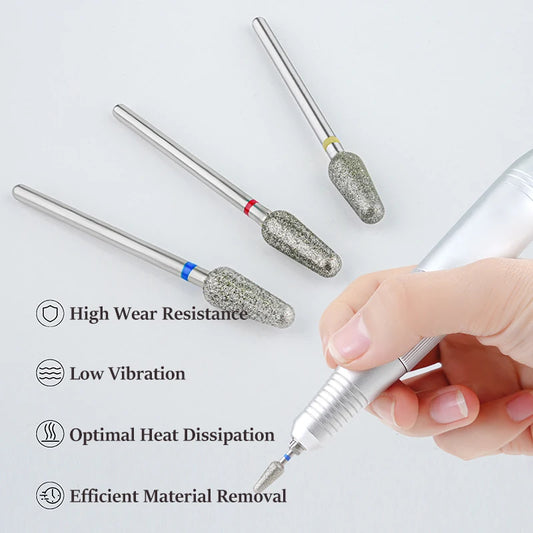 Diamond Sand Nail Files Drill Cuticle Polishing Bit Nails Grinding Head Electric Manicure Polish Cuticle Clean Nail Tool