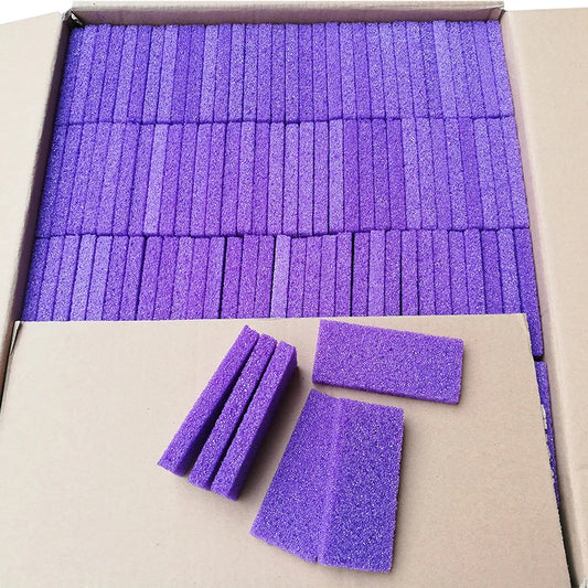 100Pcs Purple Foot Pumice Stone For Feet Foot Scrubber Sponge Callus Remover Dead Skin Pedicure Nail Supplies Art Salon Home Use