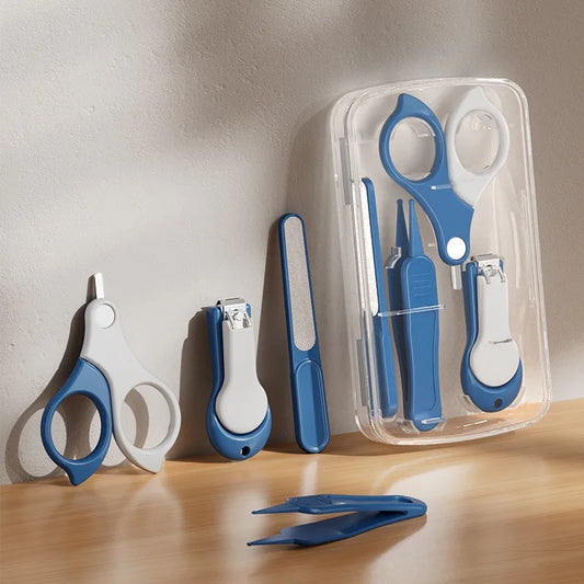 4 Pcs Small Baby Care Anti-clamping Nail Clipper Sets Stainless Steel Baby Nail Clipper Set Nail Trimmer Baby Essential Products