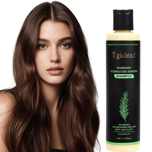 Tgideas Organic Rosemary Hair Growth Shampoo Hydrolyzed Keratin Nourish Scalp Reduce Loss Unisex Shampoo For Dry Fragile Hair