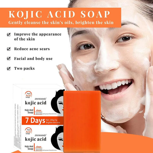 Handmade Whitening Soap Skin Care Deep Cleaning Moisturizing Cleansing Essential Temperate Soap Brighten Skin Kojic Acid Soap