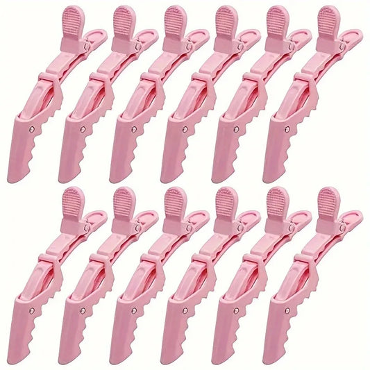 12Pcs/Set Fashion Hairdressing Alligator Clip Barrettes Hair Clips Barber Shop Beauty Salon Supplies Hair Accessories