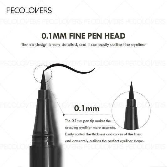 1 Set 3 Pcs Black Liquid Eyeliner Pen, Waterproof High Pigmented, Easy To Color, for All Eye Shapes, Natural Eye Makeup Finish