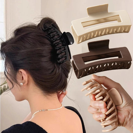 Ponytail Large Silicone Hair Claw Crab Hair Accessories for Women Solid Bowknot Hair Clips Hairpins Girls Barrettes Headbands