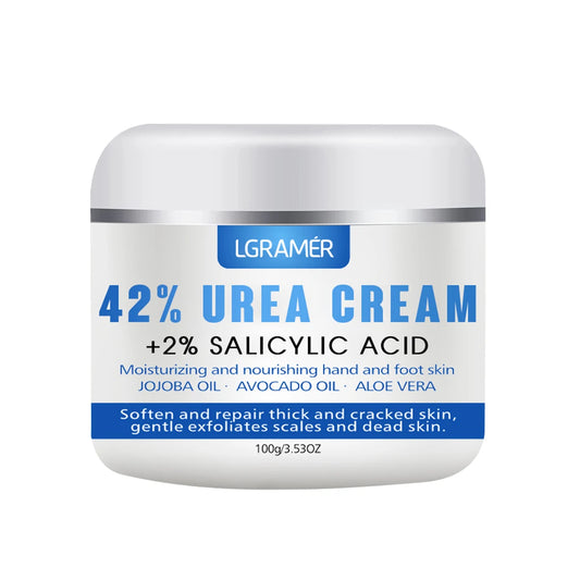 Urea Hand 42% and Foot Cream Softens Moisturizes Skin Relieves Dryness Repairs Cracks Exfoliates Deeply Penetrates Foot Cream