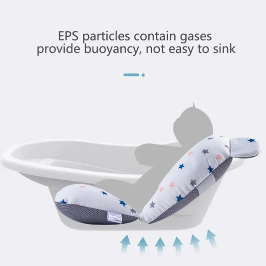 Newborn Bathtub Pillow Infant Anti-Slip Soft Comfort Body Cushion Baby Bath Seat Support Mat Foldable Bath Tub Pad &amp Chair