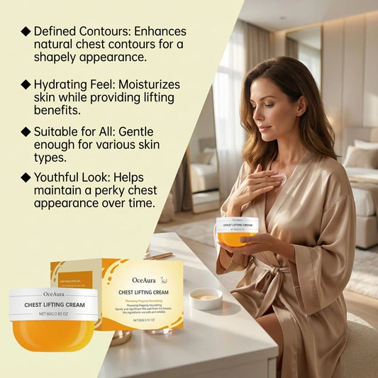 80g Breast Care Cream Lifting Tightening Moisturizing Massage Improves Elasticity Fast Absorbing For Women's Bust Care Hydrating