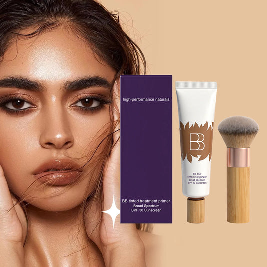 BB Cream Long Lasting Pore Tinted Moisturizer Makeup Isolation Waterproof Sweatproof Balance Oil Shine Facial Primer Foundation