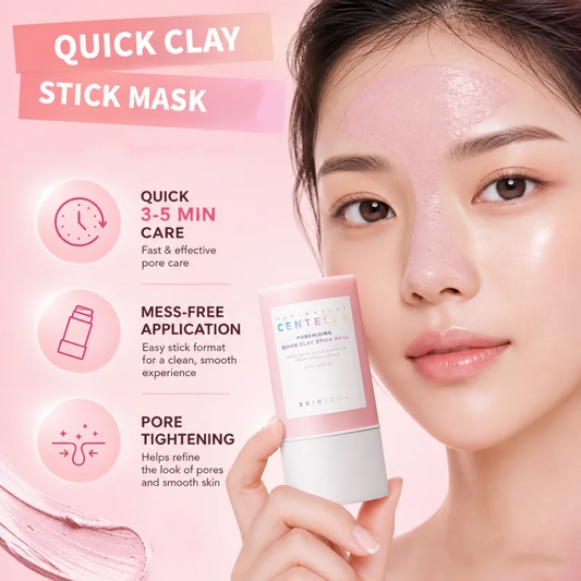 Korean Skincare Centella Poremizing Quick Clay Stick Mask,Facial Moisturizing Soothing Shrink Pore Care Mask Face Care Products