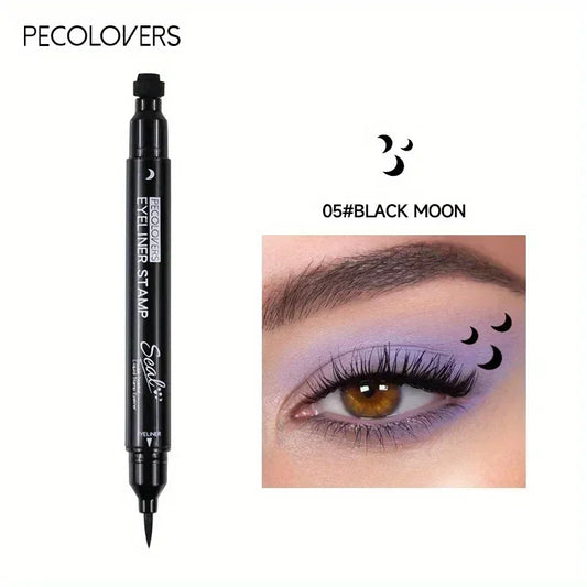 1PC 2-in-1 Waterproof Liquid Eyeliner-Quick Dry, Including Star/Love/Butterfly Patterns, Accurate Eye Makeup, Silky Application