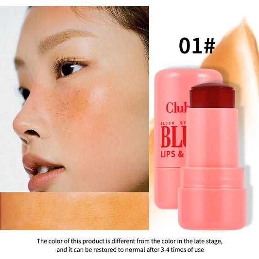3 in 1 Multi Use Makeup Stick Blush Soft Matte Finish Gentle Hydrating and Brightening All in One for Lips Cheeks and Eyes