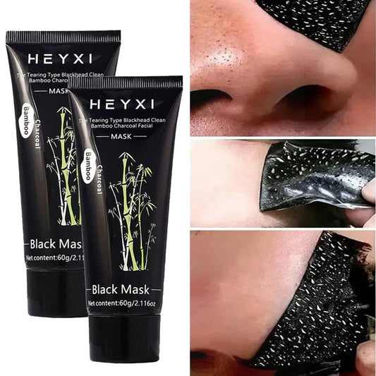 Peel-off blackhead cleansing bamboo charcoal mask, deeply cleanses, purifies, refines pores, for both men and women