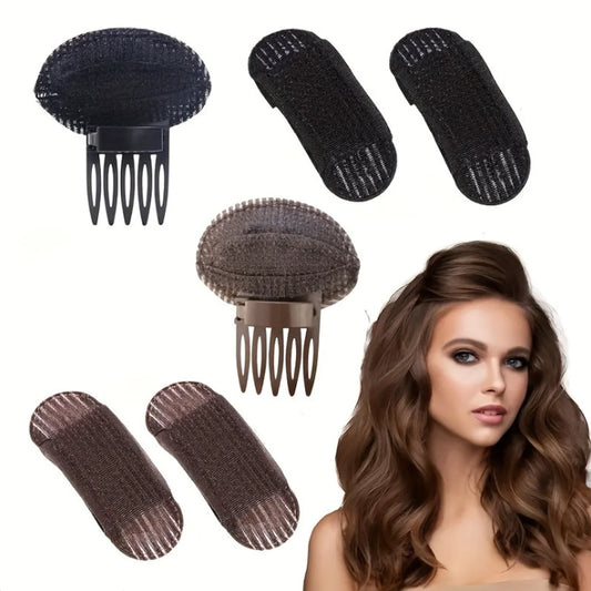 Set of Invisible Fluffy Hair Clips - Volumizing Hair Roots, DIY Styling, Easy to Use, Solid Color, Cute Oblong Shape - Perf