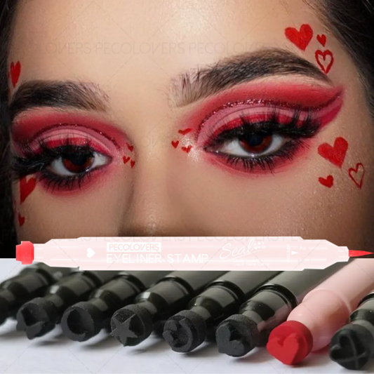 1PC 2-in-1 Waterproof Liquid Eyeliner-Quick Dry, Including Star/Love/Butterfly Patterns, Accurate Eye Makeup, Silky Application