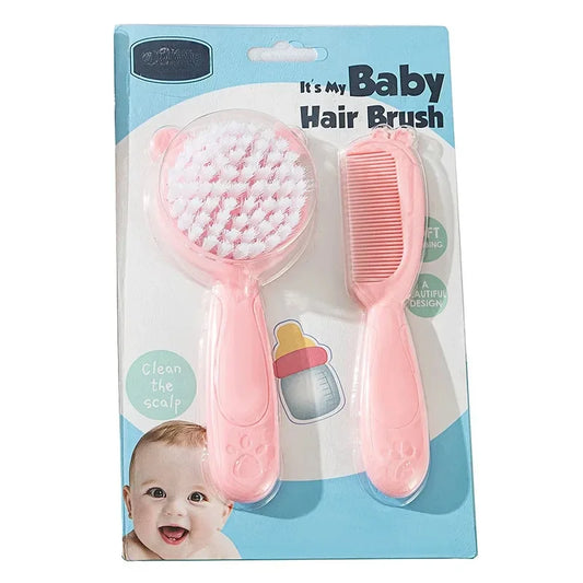 2pcs Set Baby Care Comb Anti-scratch Boy Girl Hairbrush Kids Combs Newborn Hair Brush Infant Comb Head Massager