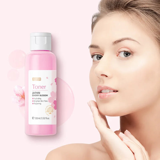 Sakura Face Toner Deep Hydrating Moisturizing Oil Control Shrink Pores  Improve Dryness & Roughness Facial Skin Care Water 100ml