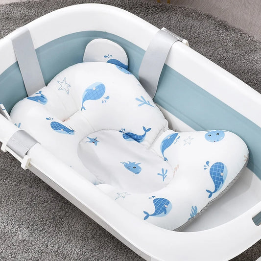 Baby Shower Lying Down Stand Newborn Baby Bath Net Bathtub Sponge Suspended Bath Pad Universal Mesh Bag Does Not Include Basin