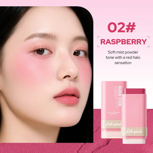 Life Girls Peach air multi purpose blusher stick,Natural and comfortable to wear, with a natural makeup effect. Highlighting blu