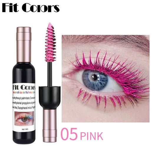 4D Colorful Mascara Waterproof Eyelash Extension Glitter Fast Dry Long-lasting Curling Purple Blue Pink Party Makeup Cosmetic