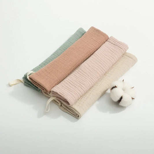 Baby Muslin Washcloths Saliva Towel Wash Cloth Set for Baby Face Body 5 Pack Soft Multi-Colors Baby Burping Cloth Newborn Sets