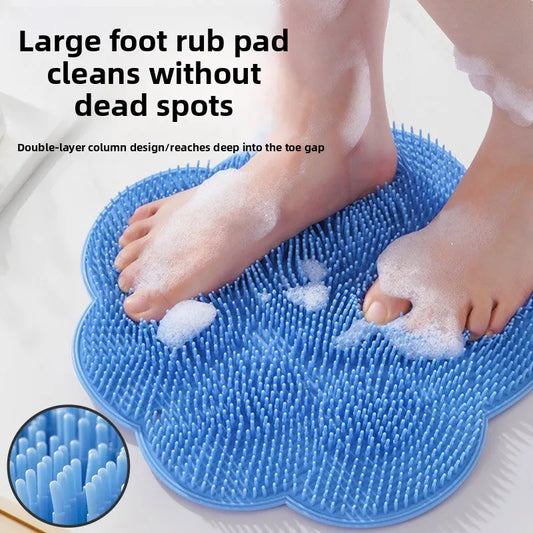 Large Exfoliating Foot Brush and Back Scrubber Anti-Slip Suction Cup Deep Cleansing and Exfoliating Tool for Body Dirt Removal