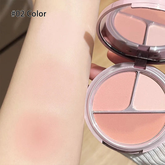 Matte Blusher Palette Natural Cheek Tint Rouge Pink Cream Blush Makeup Face Blusher Highlighter Contour Brighten Cosmetics