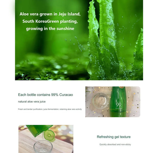 HOLIKA HOLIKA Aloe Soothing Gel,Soothing & Refreshing,Moisturizing & Lightweight,Fast-Absorbing,Korean Skincare,Korean Makeup