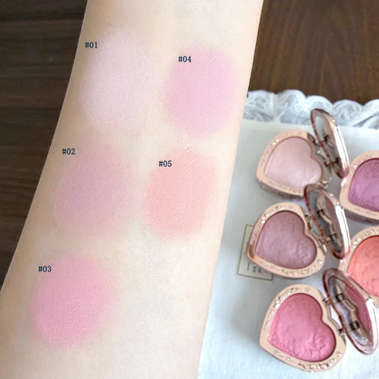 Flower Knows Bunny Garden Embossed Blush Soft Matte Long Lasting Natural Glow Waterproof Buildable Cheek Powder Vegan Makeup