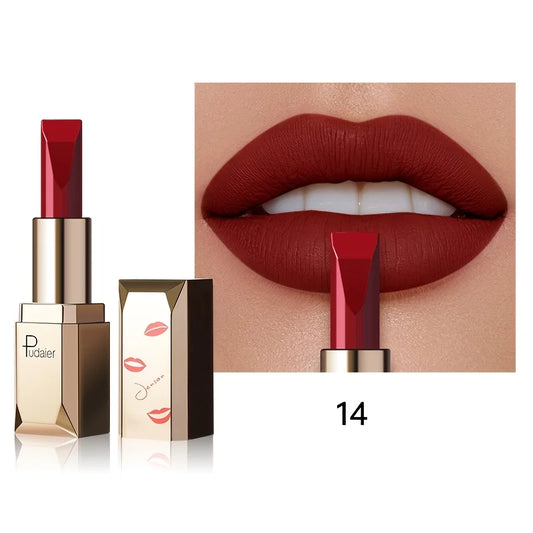 Matte Silky Velvet Lipstick, Waterproof Long Lasting Non-Stick Formula, Sweat Resistant Lip Makeup, Perfect Gift for Women
