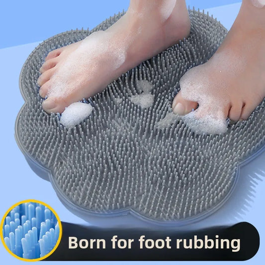 Large Exfoliating Foot Brush and Back Scrubber Anti-Slip Suction Cup Deep Cleansing and Exfoliating Tool for Body Dirt Removal