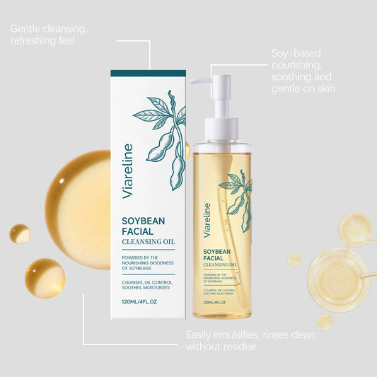 Soybea Makeup Removal Cleansing Oil Gentle Clean Pore Control Skin Exfoliating Non Irritating Brighten Hydrating Facial Cleanser