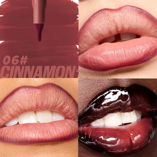 Velvet Brown Lip Liner Pencil Nude Matte Waterproof Non-stick Cup Cherry Red Lip Liner Lip Contour Pen Lipstick Makeup For Woman