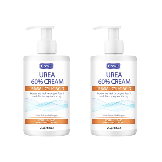 GSWP 60% Urea Moisturising Hand and Foot Cream, Containing Salicylic Acid, Protects and Nourishes Hands and Feet. 250g/500g