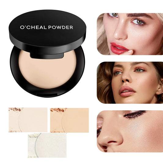 3 Colors Matte Concealer Pressed Powder Oil Control Smoothing Finishing Long-Lasting Natural Coverage Portable for Women Girl