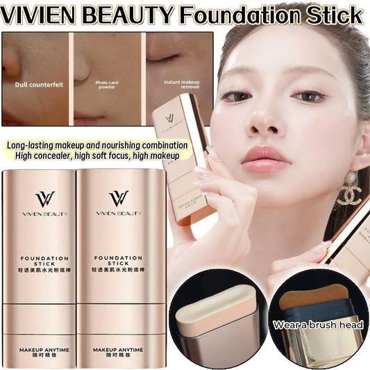 VV Double-head Foundation Stick Light Transparent Concealer Brightens Skin Tone Waterproof and Long-lasting Foundation Cream