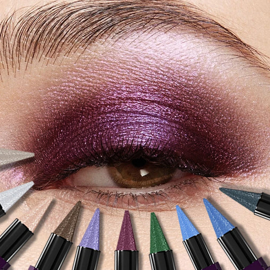 19 color 1PC glitter eyeshadow stick waterproof metallic high pigment eye shadow Korean makeup face highlight cosmetics gifts