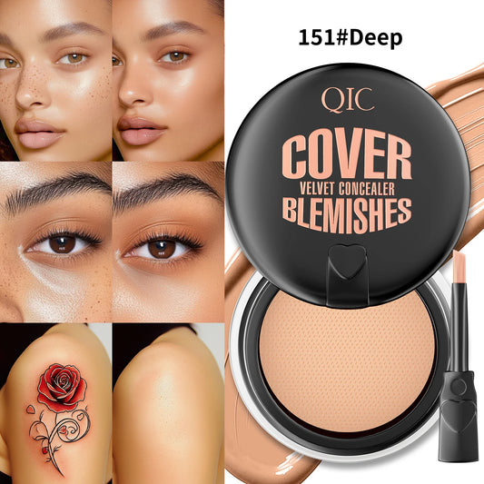 QIC Hydrating Eye Brightening Concealer Contour Cream Full Coverage Long Lasting Correcting Eye Concealer, Perfect Look Makeup