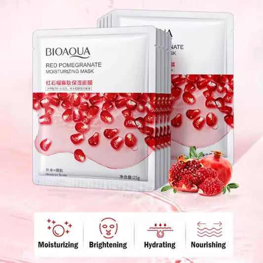 5/10PCS BIOAQUA Fruit Facial Masks Moisturizing Hydrating Brightening Anti-aging Face Mask Sheet Masks for Face Skin Care