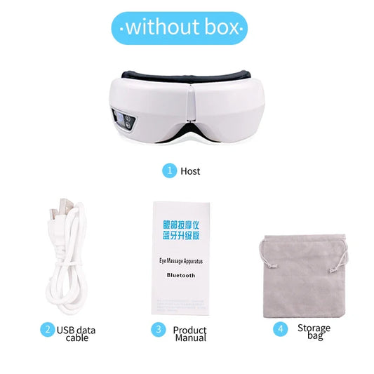 Eye Massager Smart Foldable Vibration Airbag Compress Eye Massage Instrument Bluetooth Music Eye Care Glasses Eye Relax Fatigue