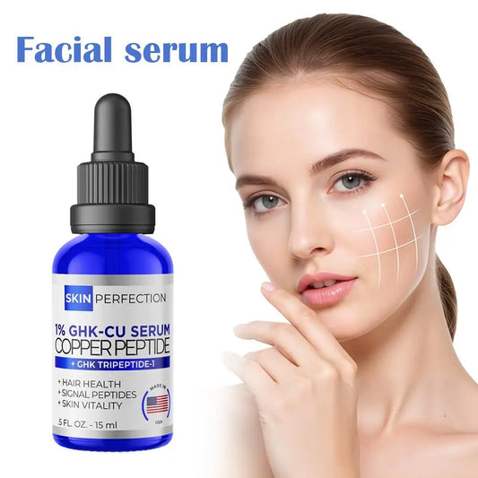 GHK CU Copper Peptide Face And Hair Serum Multi Benefit Skin Booster Nourishes Scalp Strengthens Hair And Improves Skin Texture