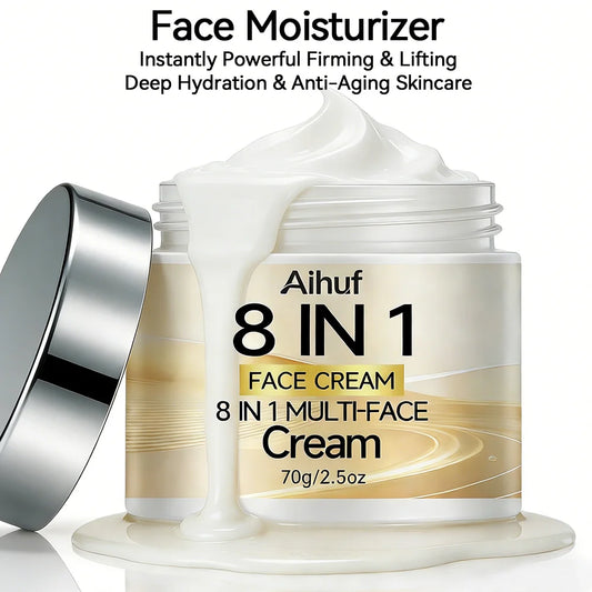 Aihuf 8-in-1 Collagen Day And Night Cream Instant 2-minute Firming 24-hour Moisturizing with Purslane Extract+Retinol+Hyaluronic