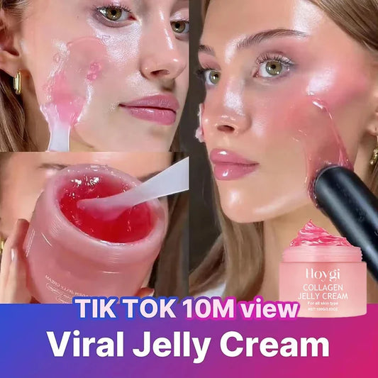 100g Jelly Face Cream Collagen Soft SPA Nourishing Moisturize Face Shrinks Pores Remove Comedones Jelly Essence Korean Skin Care